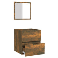 Thumbnail for Badschrank mit Spiegel Räuchereiche Holzwerkstoff