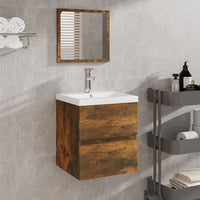 Thumbnail for Badschrank mit Spiegel Räuchereiche Holzwerkstoff