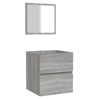 Thumbnail for Badschrank mit Spiegel Grau Sonoma Holzwerkstoff