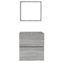 Thumbnail for Badschrank mit Spiegel Grau Sonoma Holzwerkstoff