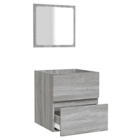 Thumbnail for Badschrank mit Spiegel Grau Sonoma Holzwerkstoff