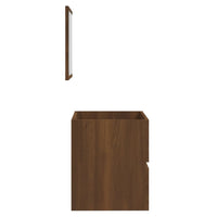 Thumbnail for Badschrank mit Spiegel Braun Eichen-Optik Holzwerkstoff