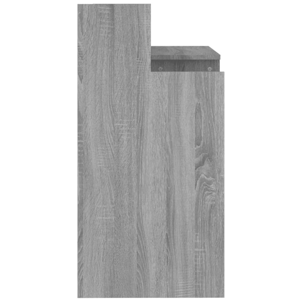 Schreibtisch mit LEDs Grau Sonoma 97x90x45 cm Holzwerkstoff