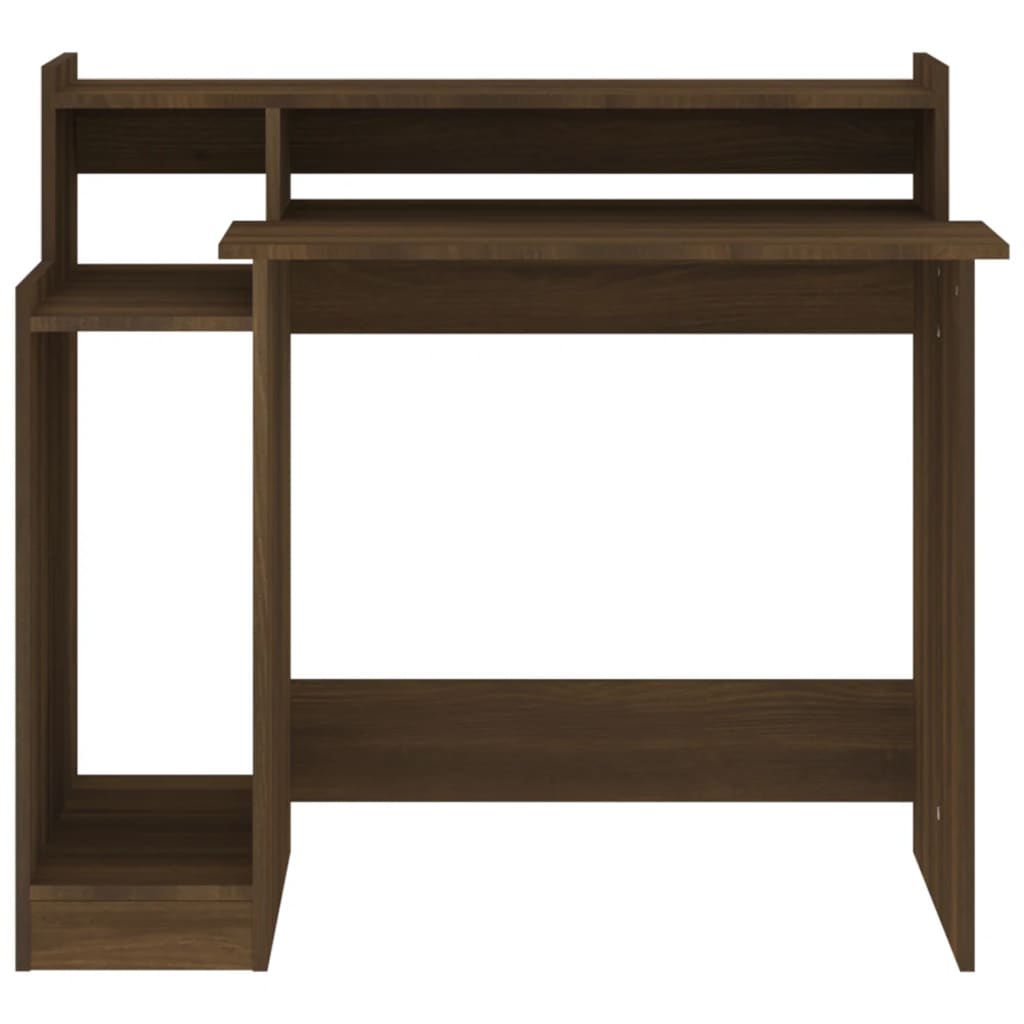 Schreibtisch mit LEDs Braun Eiche 97x90x45 cm Holzwerkstoff
