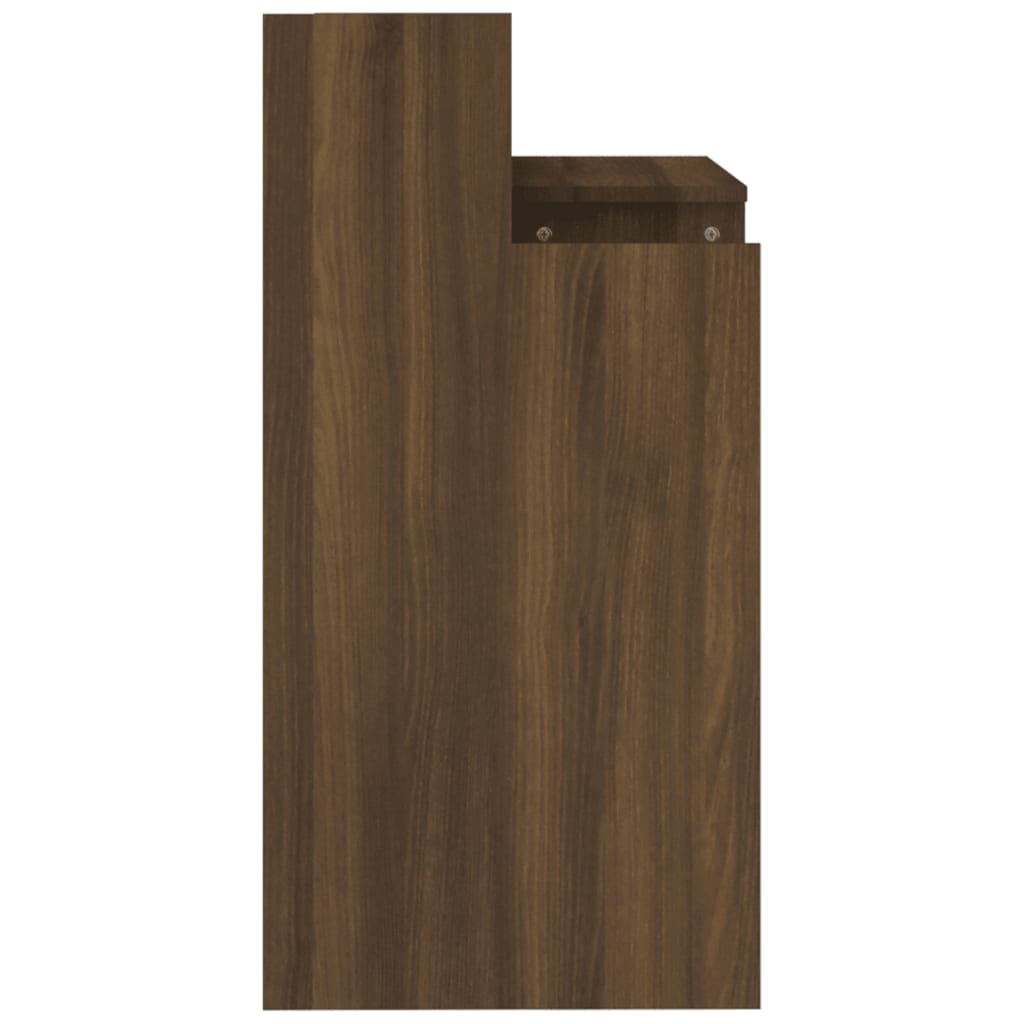 Schreibtisch mit LEDs Braun Eiche 97x90x45 cm Holzwerkstoff