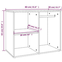 Thumbnail for Kleiderschrank Räuchereiche 80x40x65 cm Holzwerkstoff