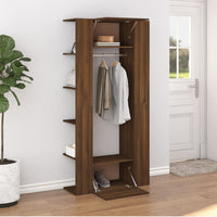 Thumbnail for Flurschrank Braun Eichen-Optik 97,5x37x99 cm Holzwerkstoff
