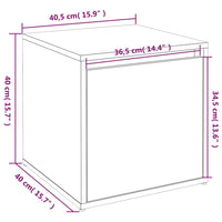 Thumbnail for Schubladenbox Grau Sonoma 40,5x40x40 cm Holzwerkstoff