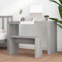 Thumbnail for Schminkhocker Grau Sonoma 70x35x45 cm Holzwerkstoff