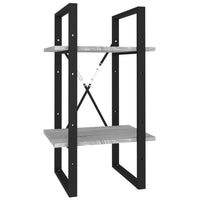 Thumbnail for Bücherregal 2 Fächer Grau Sonoma 40x30x70 cm Holzwerkstoff