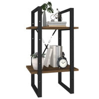 Thumbnail for Bücherregal 2 Fächer Braun Eiche-Optik 40x30x70cm Holzwerkstoff