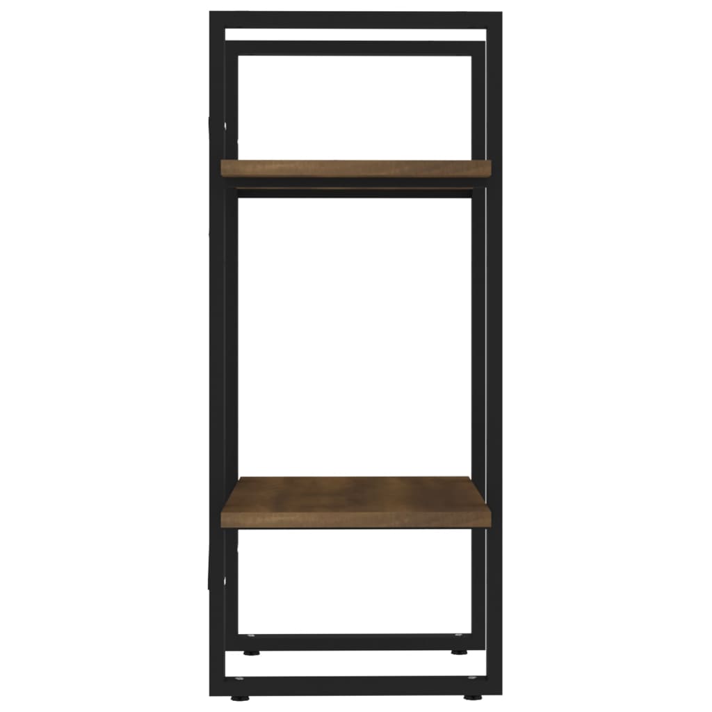 Bücherregal 2 Fächer Braun Eiche-Optik 40x30x70cm Holzwerkstoff