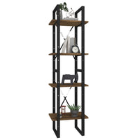 Thumbnail for Bücherregal 4 Fächer Braun Eiche 40x30x140 cm Holzwerkstoff