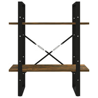 Thumbnail for Bücherregal 2 Fächer Räuchereiche 60x30x70 cm Holzwerkstoff