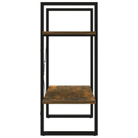 Thumbnail for Bücherregal 2 Fächer Räuchereiche 60x30x70 cm Holzwerkstoff