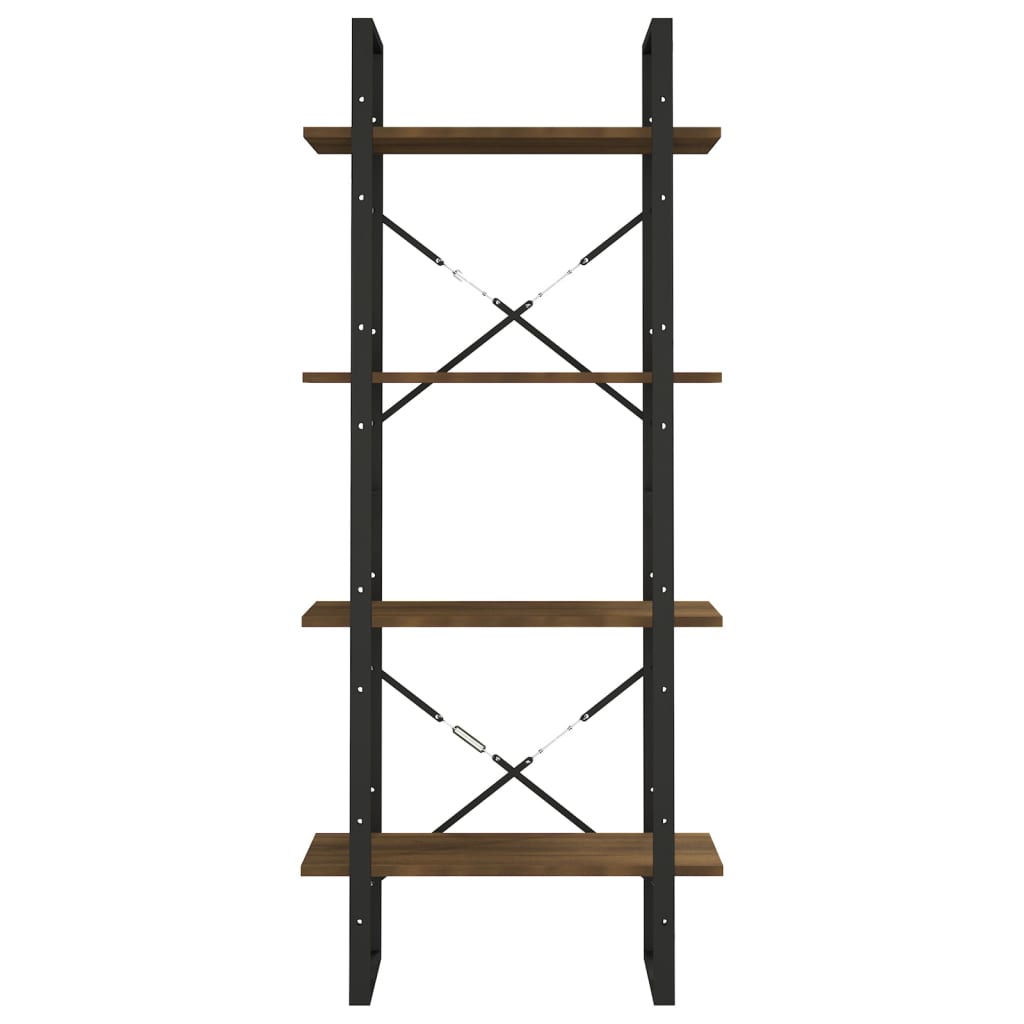 Bücherregal 4 Fächer Braun Eiche 60x30x140 cm Holzwerkstoff