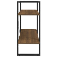 Thumbnail for Bücherregal 2 Fächer Braun Eiche 80x30x70 cm Holzwerkstoff