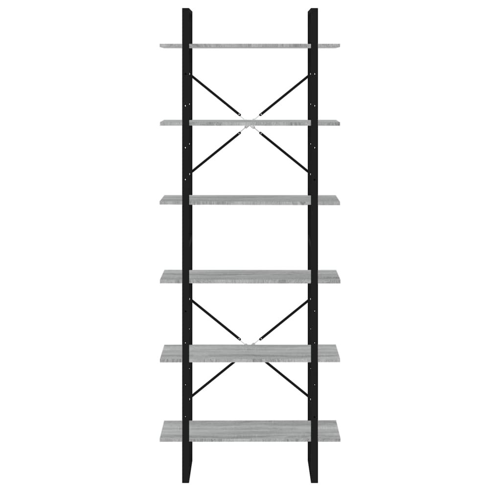 Hochschrank Grau Sonoma 80x30x210 cm Holzwerkstoff