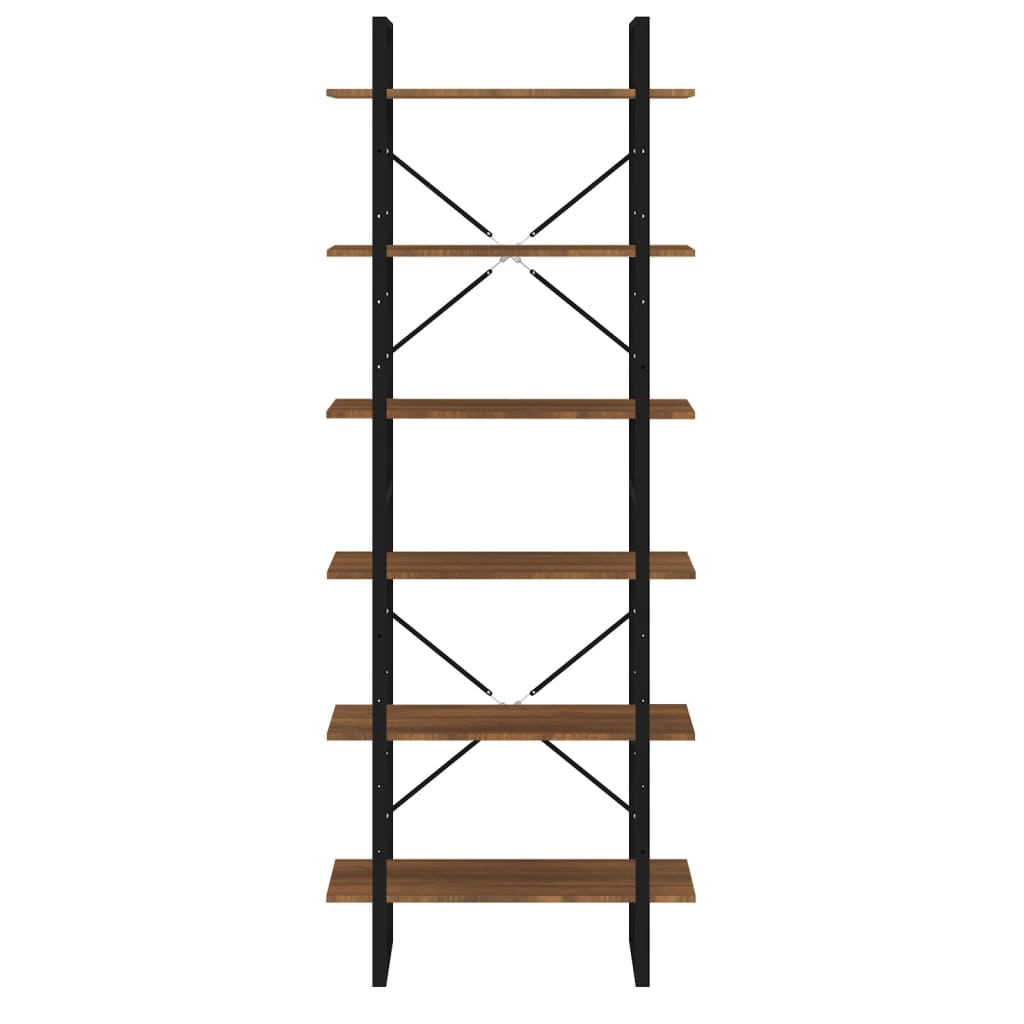 Hochschrank Braun Eichen-Optik 80x30x210 cm Holzwerkstoff