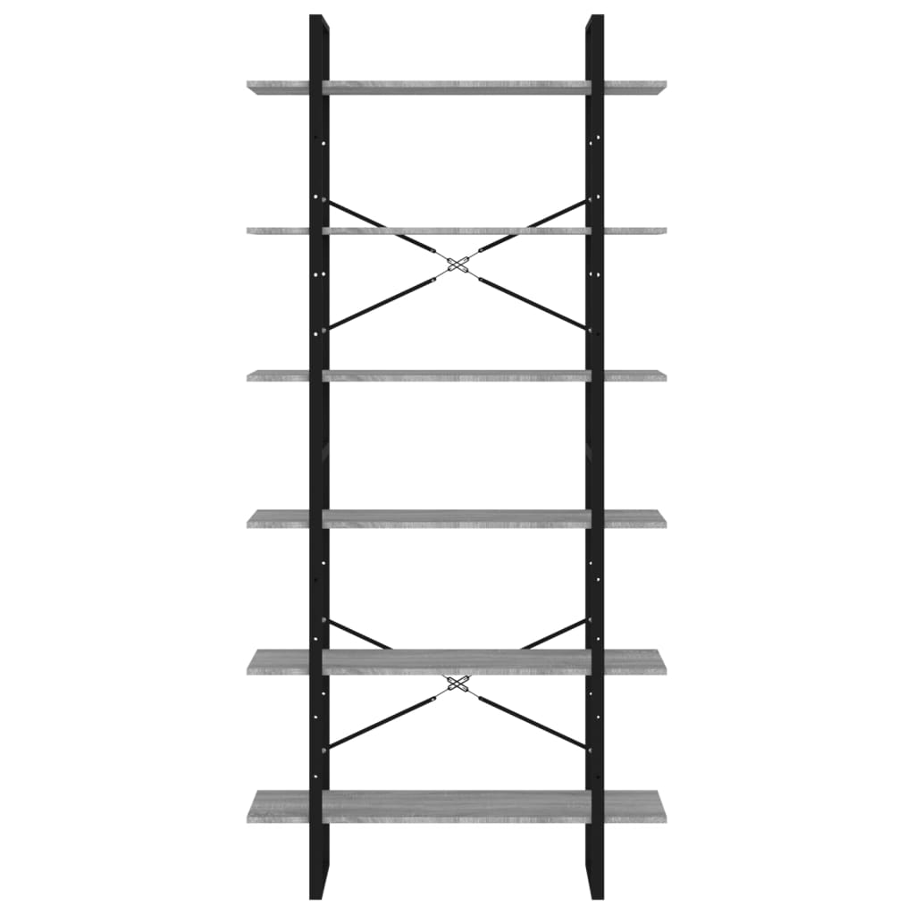 Hochschrank Grau Sonoma 100x30x210 cm Holzwerkstoff