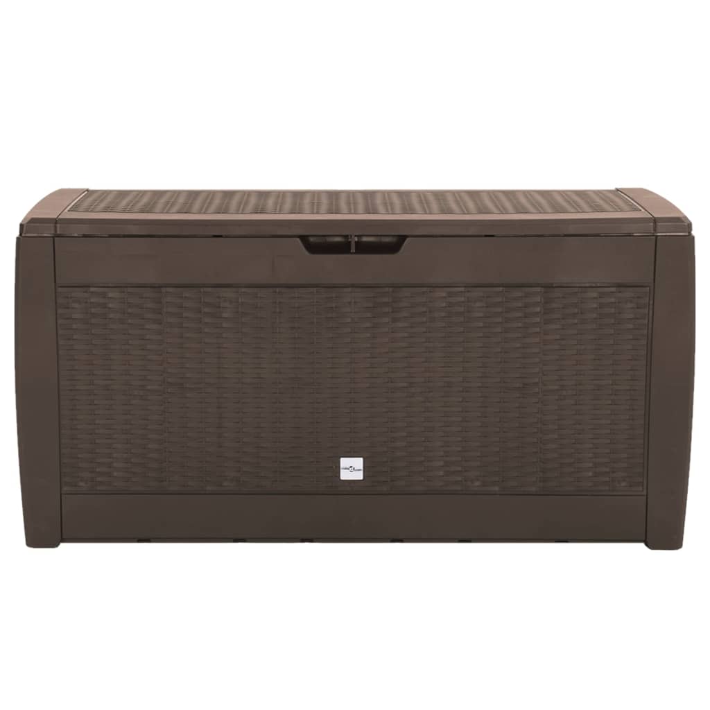 Gartentruhe Braun 119x48x60 cm Polypropylen