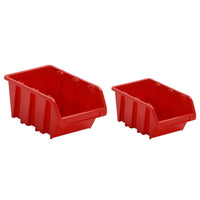 Thumbnail for 30-tlg Stapelboxen-Wandregal Rot & Schwarz 77x39cm Polypropylen