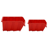Thumbnail for 30-tlg Stapelboxen-Wandregal Rot & Schwarz 77x39cm Polypropylen