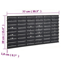 Thumbnail for 30-tlg Stapelboxen-Wandregal Rot & Schwarz 77x39cm Polypropylen