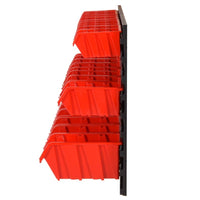 Thumbnail for 26-tlg Stapelboxen-Wandregal Rot & Schwarz 77x39cm Polypropylen