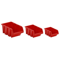 Thumbnail for 35-tlg Stapelboxen-Wandregal Rot & Schwarz 77x39cm Polypropylen