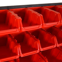 Thumbnail for 35-tlg Stapelboxen-Wandregal Rot & Schwarz 77x39cm Polypropylen