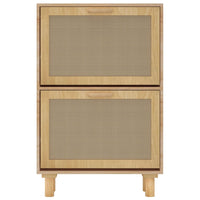 Thumbnail for Schuhschrank Braun 52x25x80 cm Holzwerkstoff & Rattan Natur