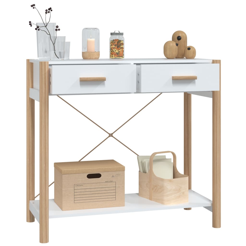 Konsolentisch Weiß 82x38x75 cm Holzwerkstoff