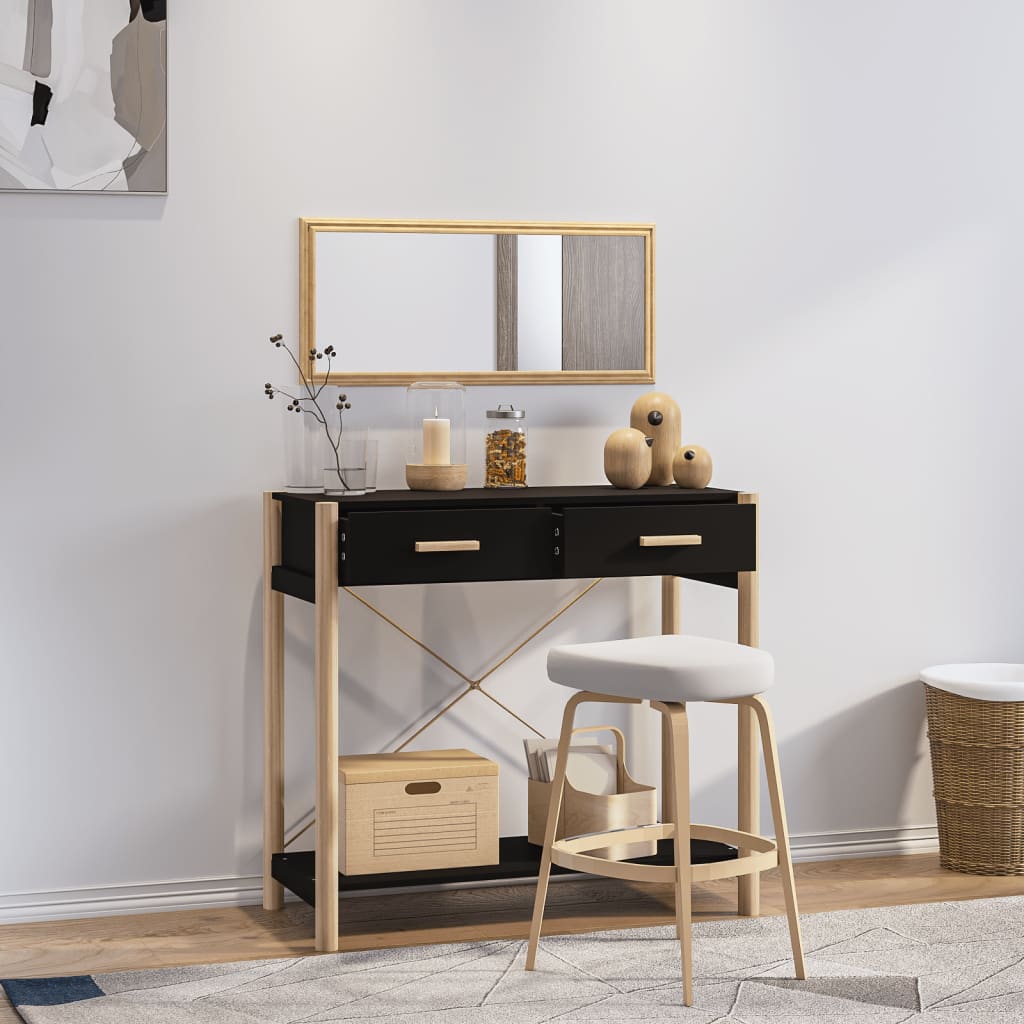 Konsolentisch Schwarz 82x38x75 cm Holzwerkstoff
