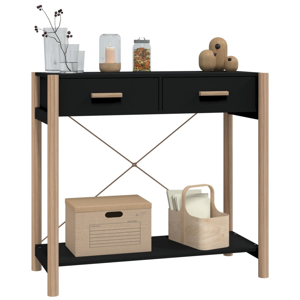 Konsolentisch Schwarz 82x38x75 cm Holzwerkstoff