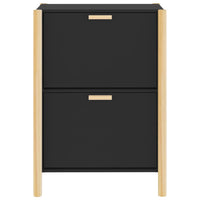 Thumbnail for Schuhschrank Schwarz 57,5x33x80 cm Holzwerkstoff