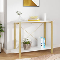 Thumbnail for Konsolentisch Weiß 110x38x75 cm Holzwerkstoff