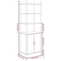 Thumbnail for Highboard Weiß 60x40x173 cm Holzwerkstoff