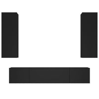 Thumbnail for 4-tlg. TV-Schrank-Set Schwarz Holzwerkstoff