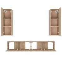 Thumbnail for 4-tlg. TV-Schrank-Set Sonoma-Eiche Holzwerkstoff