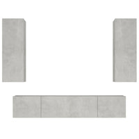 Thumbnail for 4-tlg. TV-Schrank-Set Betongrau Holzwerkstoff