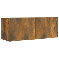 Thumbnail for 4-tlg. TV-Schrank-Set Räuchereiche Holzwerkstoff