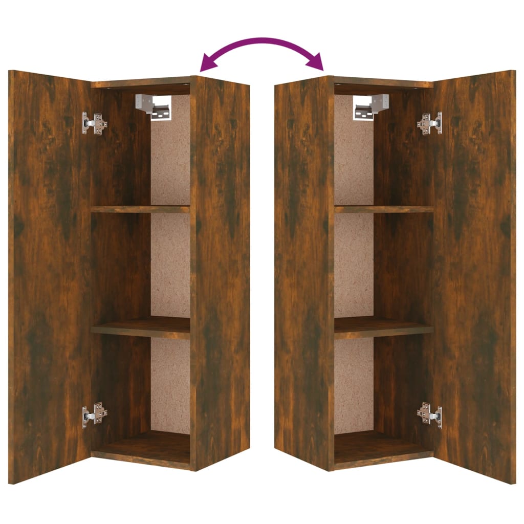 4-tlg. TV-Schrank-Set Räuchereiche Holzwerkstoff