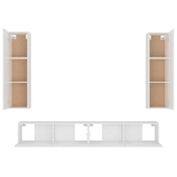 Thumbnail for 4-tlg. TV-Schrank-Set Weiß Holzwerkstoff