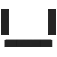 Thumbnail for 4-tlg. TV-Schrank-Set Schwarz Holzwerkstoff