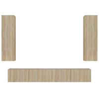 Thumbnail for 4-tlg. TV-Schrank-Set Sonoma-Eiche Holzwerkstoff