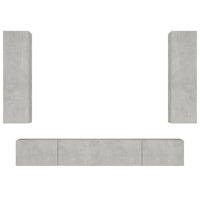 Thumbnail for 4-tlg. TV-Schrank-Set Betongrau Holzwerkstoff
