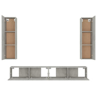 Thumbnail for 4-tlg. TV-Schrank-Set Betongrau Holzwerkstoff