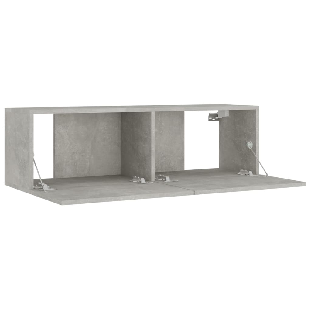 4-tlg. TV-Schrank-Set Betongrau Holzwerkstoff
