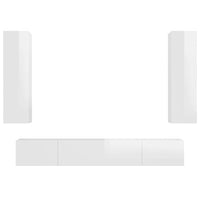 Thumbnail for 4-tlg. TV-Schrank-Set Hochglanz-Weiß Holzwerkstoff